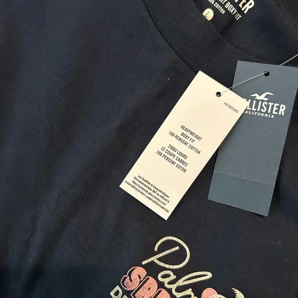 Hollister NWT Men's Palm Springs Navy Tee - Picture 4 of 4